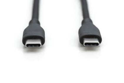 Cavo Ricarica Guaina Silicone Usb-C / Usb-C 0,5M, Usb 2.0, 60W, Nero