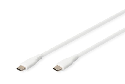 Cavo Ricarica Guaina Silicone Usb-C / Usb-C 2M, Usb 2.0, 60W, Bianco