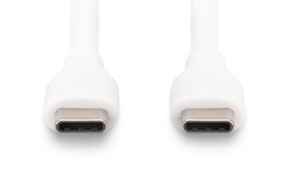 Cavo Ricarica Guaina Silicone Usb-C / Usb-C 2M, Usb 2.0, 60W, Bianco