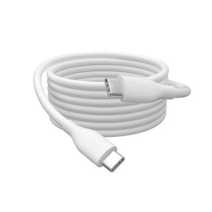 Cavo Ricarica Guaina Silicone Usb-C / Usb-C 2M, Usb 2.0, 60W, Bianco
