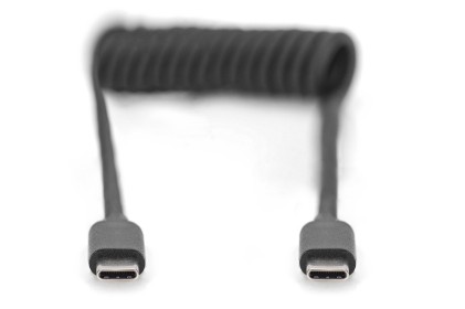 Digitus Cavo A Spirale Usb 2.0 - Da Usb - C A Usb - C Mt 1