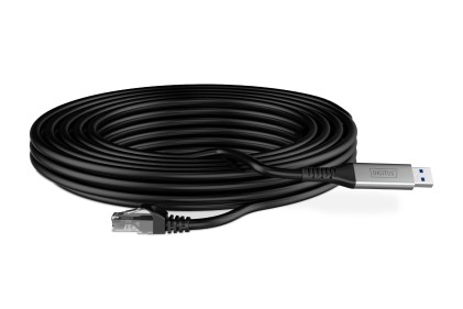 Digitus Usb 3.2 Gen1 - Cavo Ethernet Rj45, 1Gbit/S, 5 Mt. Colore Nero