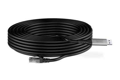Digitus Usb 3.2 Gen1 - Cavo Ethernet Rj45, 1Gbit/S, 15 Mt. Colore Nero