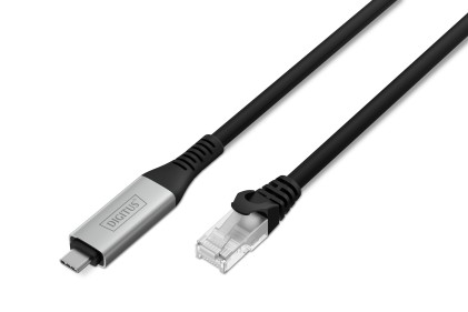 Digitus Usb-C 3.2 Gen1 - Cavo Ethernet Rj45, 1Gbit/S, 5 Mt. Colore Nero