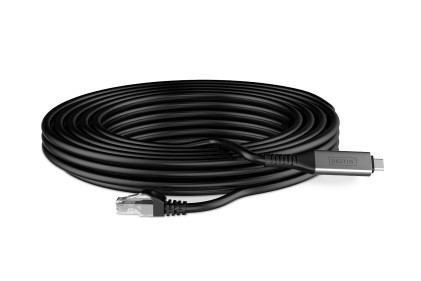 Digitus Usb-C 3.2 Gen1 - Cavo Ethernet Rj45, 1Gbit/S, 5 Mt. Colore Nero