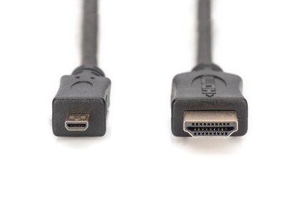 Cavo Hdmi High Speed With Ethernet Connettori Micro Hdmi "D" Maschio/ Hdmi "A" Maschio Mt. 2
