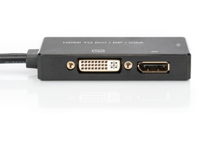 Adattatore Hdmi - Dp+Dvi+Vga 3 In 1