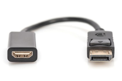 Cavo Adattatore Displayport Connettori Dp Maschio - Hdmi Femmina Cm. 15