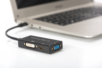 Adattatore Video 3 In 1 Connettore Mini Dp Maschio - Hdmi + Dvi + Vga