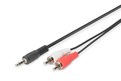 Cavo Stereo Per Collegamento Casse-Scheda Audio -1 Connettore 3.5 Mm./ 2 Connettori Cinch (Rca) Maschio Mt.1,5