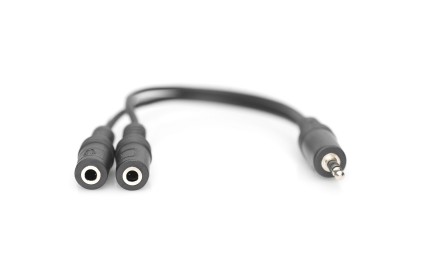 Sdoppiatore Audio 3,5 Mm Maschio - 2 X 3,5 Mm Femmina Per Microfono E Cuffie Pc Su Smartphone