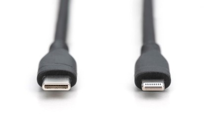 Cavo Ricarica Guaina Silicone Usb-C / Lightning 2M, Usb 2.0, 60W, Nero