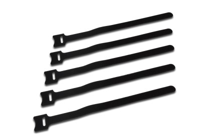 Confezione 100 Fascette Per Cavi In Tessuto, Fissaggio Con Gancio Ad Anello Mm. 200X13