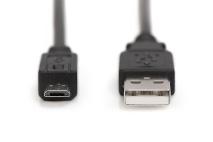 Confezione 3 Cavi Usb 2.0 Micro Usb 1 Mt 3A, Colore Nero