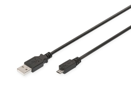 Confezione 3 Cavi Usb 2.0 Micro Usb 1 Mt 3A, Colore Nero