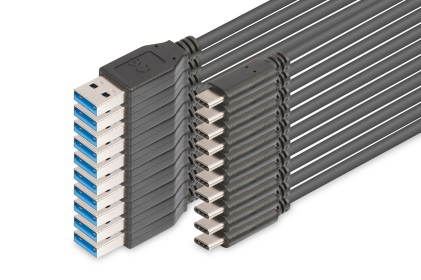 Confezione 10 Cavi Usb 3.0 Tipo C M/M, Mt 1 3A, 5Gb Nero