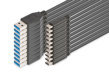 Confezione 10 Cavi Usb 2.0 Tipo-C - A 1.8 Mt, 3A Colore Nero Digitus