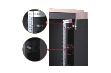 ARMADIO RACK 19" PER RETI INSONORIZZATO 42 UNITA  MISURE 750x1130x2110 mm. (LxPxA)