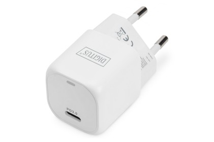 Digitus Mini Adattatore Di Ricarica Usb-C, 20W 20W, Pd 3.0, Bianco