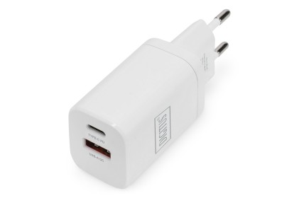 Digitus Caricatore Usb 1X Usb-A / 1X Usb-C 30W Dual Port, 1X 2,4A, 1X 3A, Qc3.0