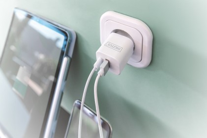 Digitus Caricatore Usb 1X Usb-A / 1X Usb-C 30W Dual Port, 1X 2,4A, 1X 3A, Qc3.0