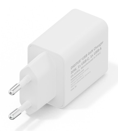 Caricatore Usb Gan 30W, 1X Usb-C, 1X Usb-A