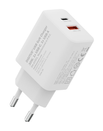 Caricatore Usb Gan 30W, 1X Usb-C, 1X Usb-A