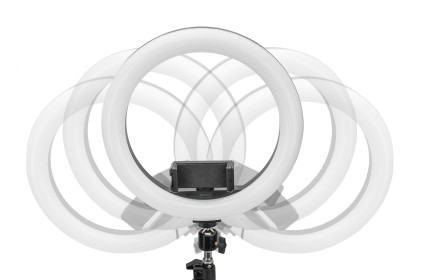 Luce Led Ad Anello 33 Cm Supporto Trepiede