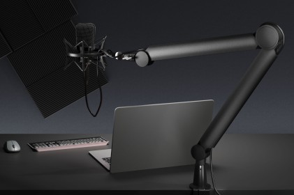 Digitus Braccio Per Microfono Con Morsetto Per Tavolo E Guida Per Cavo