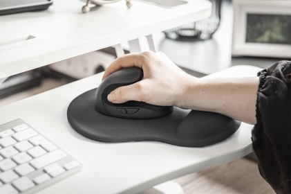Digitus Tappetino Per Mouse Ergonomico Con Supporto Per La Mano Colore Nero