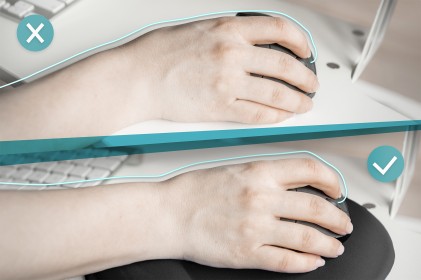 Digitus Tappetino Per Mouse Ergonomico Con Supporto Per La Mano Colore Nero