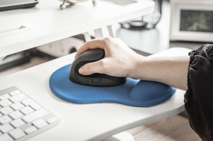 Digitus Tappetino Per Mouse Ergonomico Con Supporto Per La Mano Colore Blu