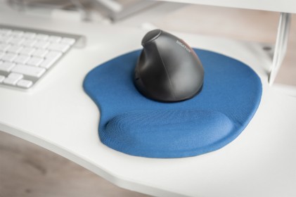 Digitus Tappetino Per Mouse Ergonomico Con Supporto Per La Mano Colore Blu