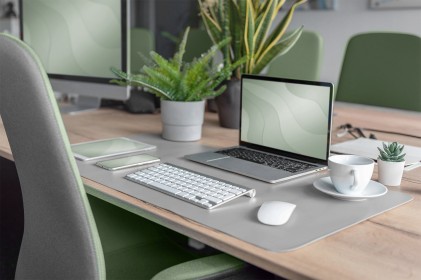 Digitus Tappetino Da Scrivania / Mouse Pad (90 X 43 Cm), Grigio / Grigio Scuro