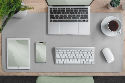 Digitus Tappetino Da Scrivania / Mouse Pad (90 X 43 Cm), Grigio / Grigio Scuro