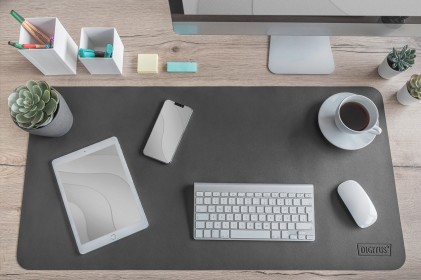 Digitus Tappetino Da Scrivania / Mouse Pad (90 X 43 Cm), Grigio / Grigio Scuro