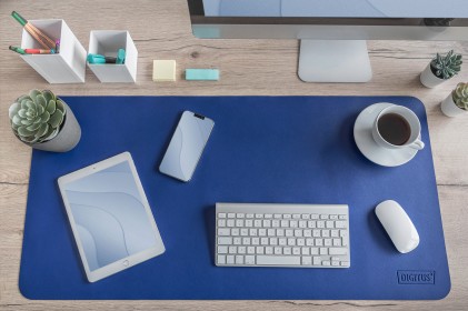 Digitus Tappetino Da Scrivania / Mouse Pad (90 X 43 Cm), Blu / Marrone