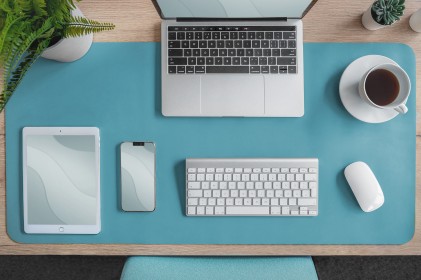 Digitus Tappetino Da Scrivania / Mouse Pad (90 X 43 Cm), Blu