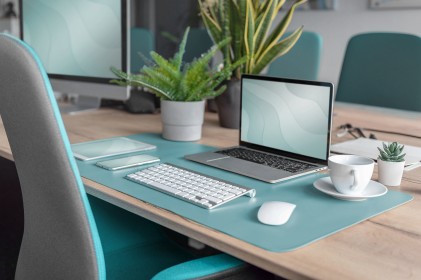 Digitus Tappetino Da Scrivania / Mouse Pad (90 X 43 Cm), Blu