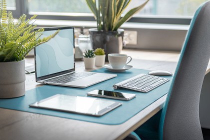 Digitus Tappetino Da Scrivania / Mouse Pad (90 X 43 Cm), Blu