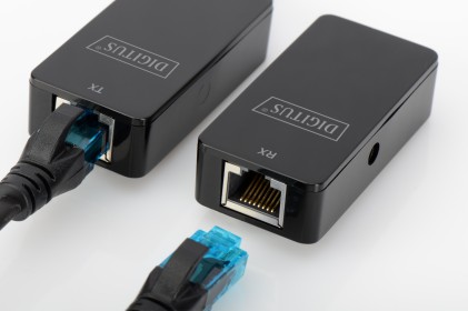 Estensore Di Linea Usb 2.0 Fino A 50 Mt. Tramite Cavo Rete Cat 5E Con Alimentatore