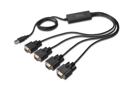 Cavo Adattatore Digitus Da Usb 2.0 A 4 Porte Seriali 9 Poli Rs232