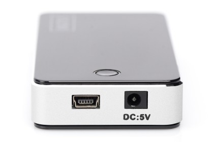 Hub Con 7 Porte Usb 2.0 Con Alimentatore Esterno Colore Argento-Nero