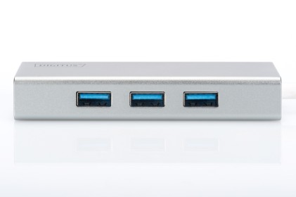 HUB USB 3.0 CON 3 PORTE USB 3.0 TIPO "A" E 1 PORTA TIPO "C", CONNETTORE MASCHIO TIPO "C"