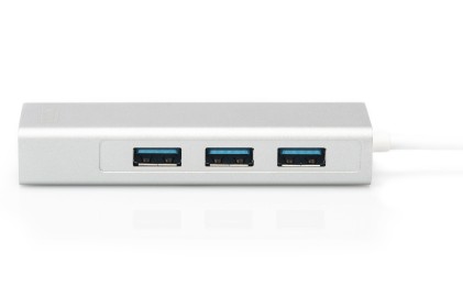 Hub Digitus Connettore Tipo C Con 3 Porte Usb 3.0 + Porta Rete Gigabit