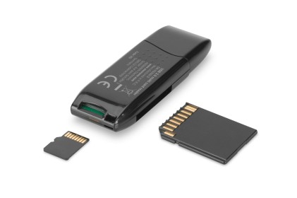 Card Reader Esterno Usb 2.0 Bk Microdsd / Sd Digitus