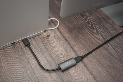 Convertitore Displayport - Hdmi, 20 Cm 8K/60Hz, Grigio, Alloggiamento In Alluminio  Digitus