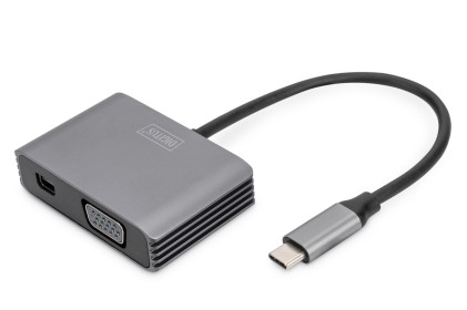 Digitus Adattatore Grafico Usb-C<Sup>&trade;</Sup> 4K 2In1 Mini Displayport + Vga