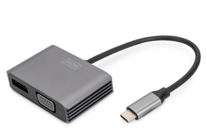 Digitus Adattatore Grafico Usb Type-C<Sup>™</Sup> 4K 2In1 Displayport + Vga