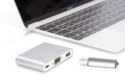 Adattatore Multiporta Usb 3.0 Tipo C - Vga+Usb 3.0+ Porta Tipo C